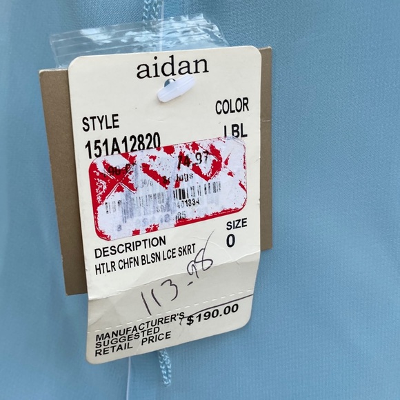 New Aidan Women’s Blue  Polyester & Lace  Dress - Picture 6 of 11